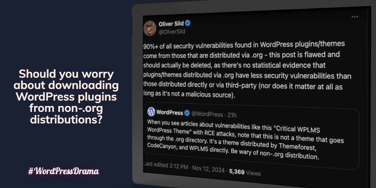Should You Worry About Downloading Wordpress Plugins From Non .org Distribution